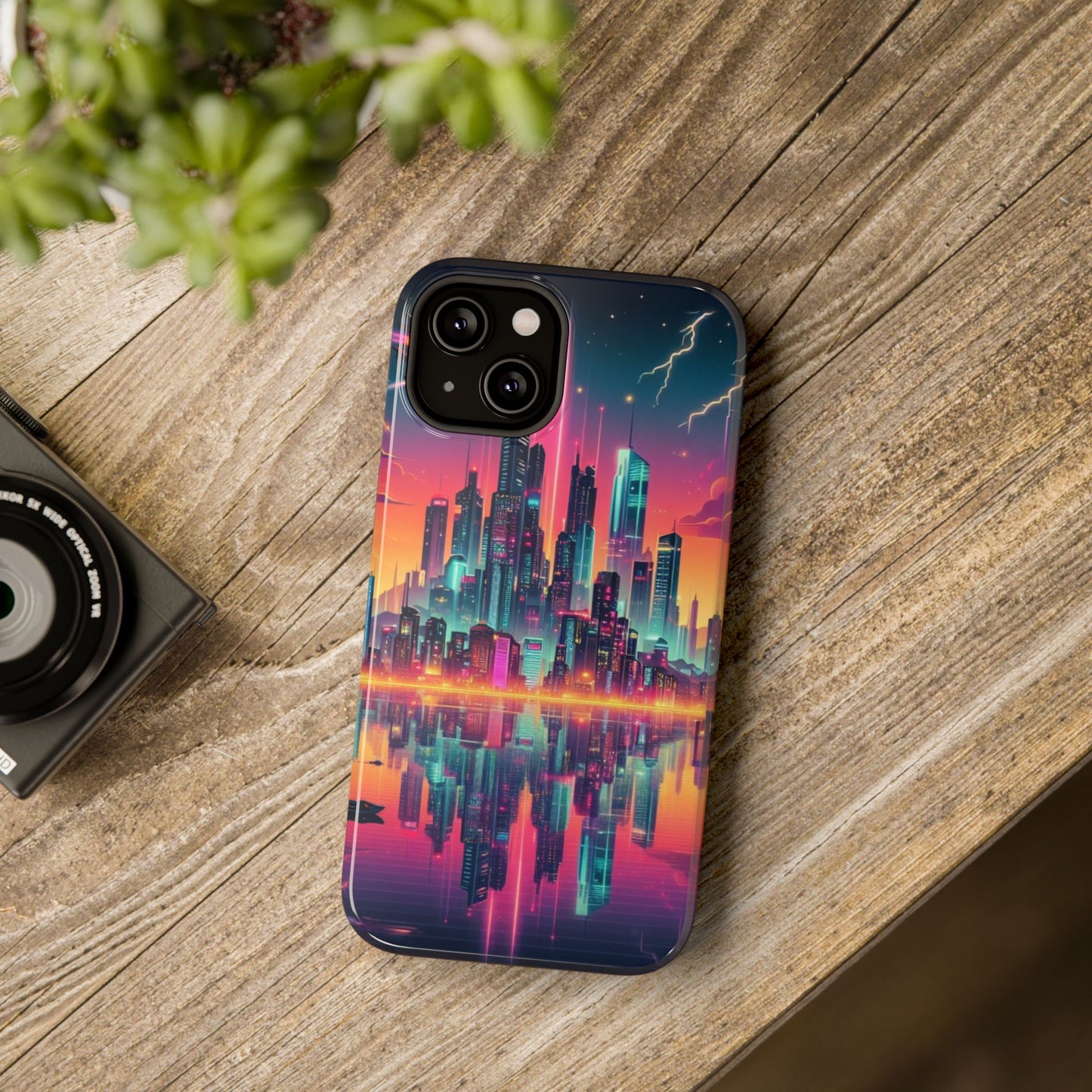 Retrowave City Impact-Resistant Phone Case