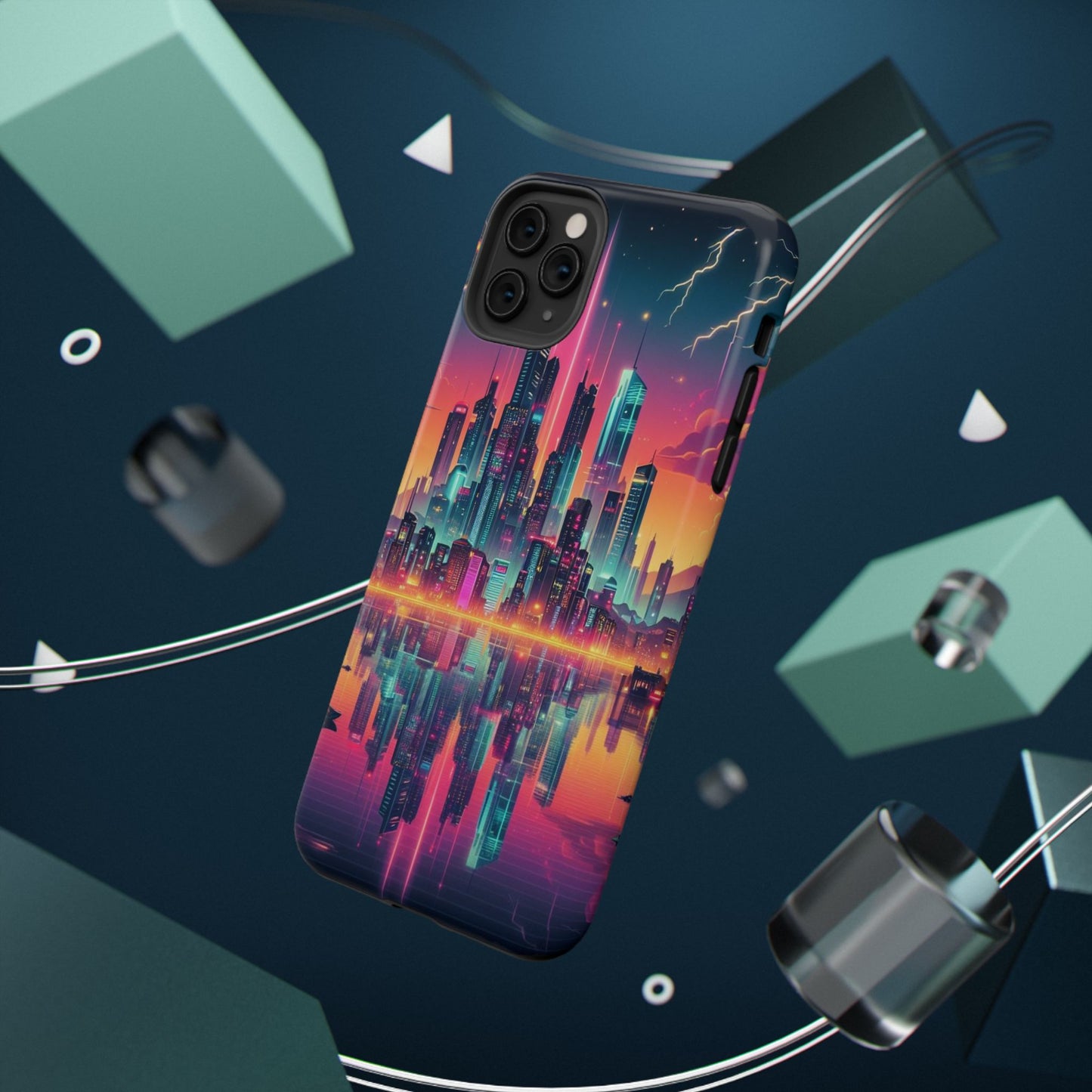 Retrowave City Impact-Resistant Phone Case