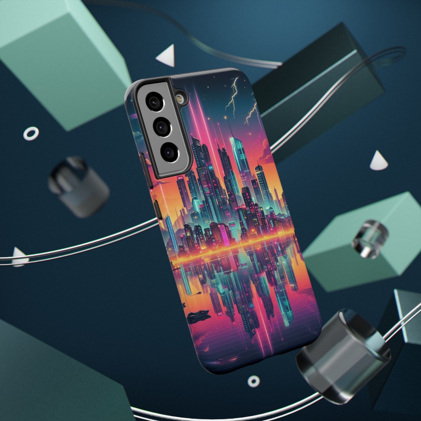 Retrowave City Impact-Resistant Phone Case