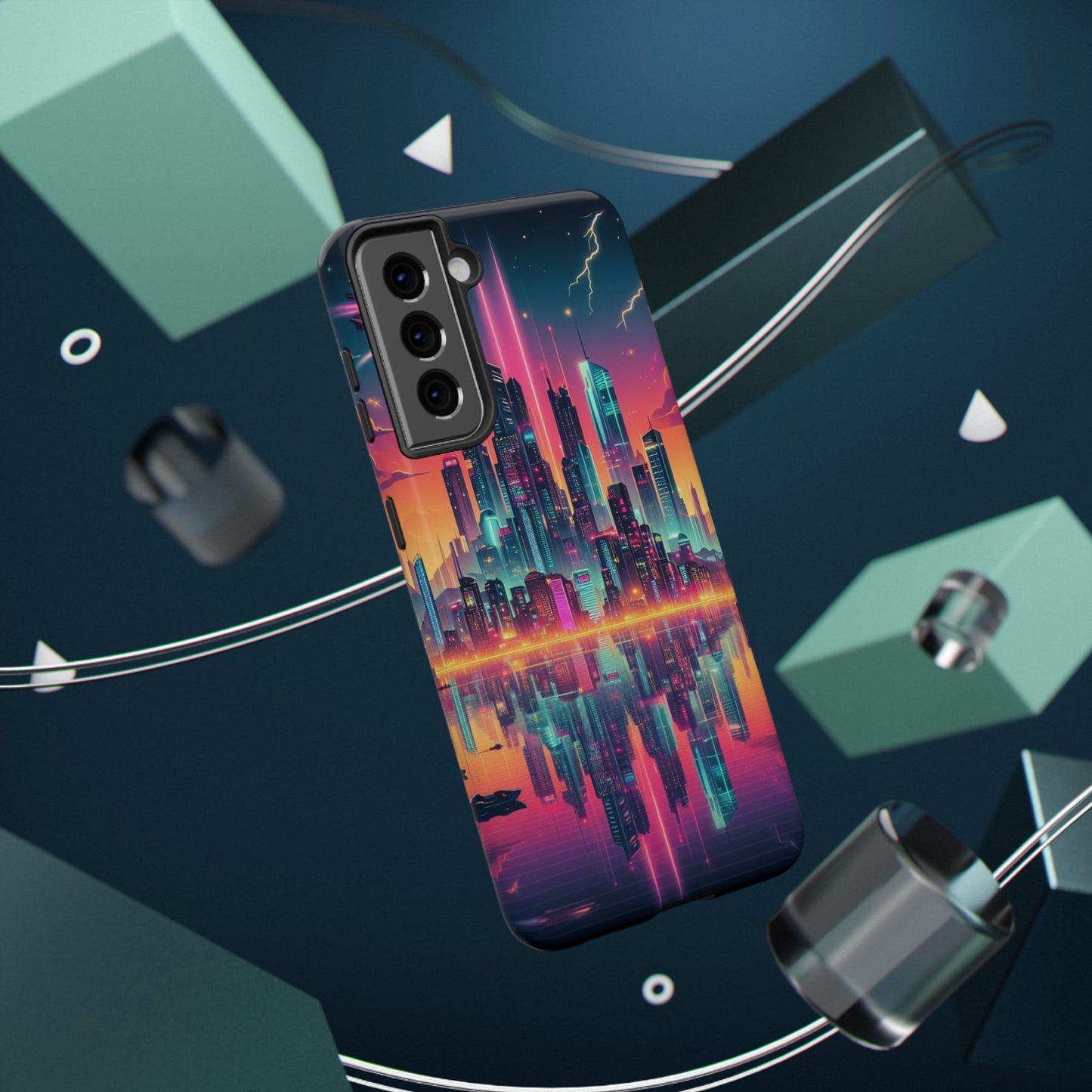 Retrowave City Impact-Resistant Phone Case