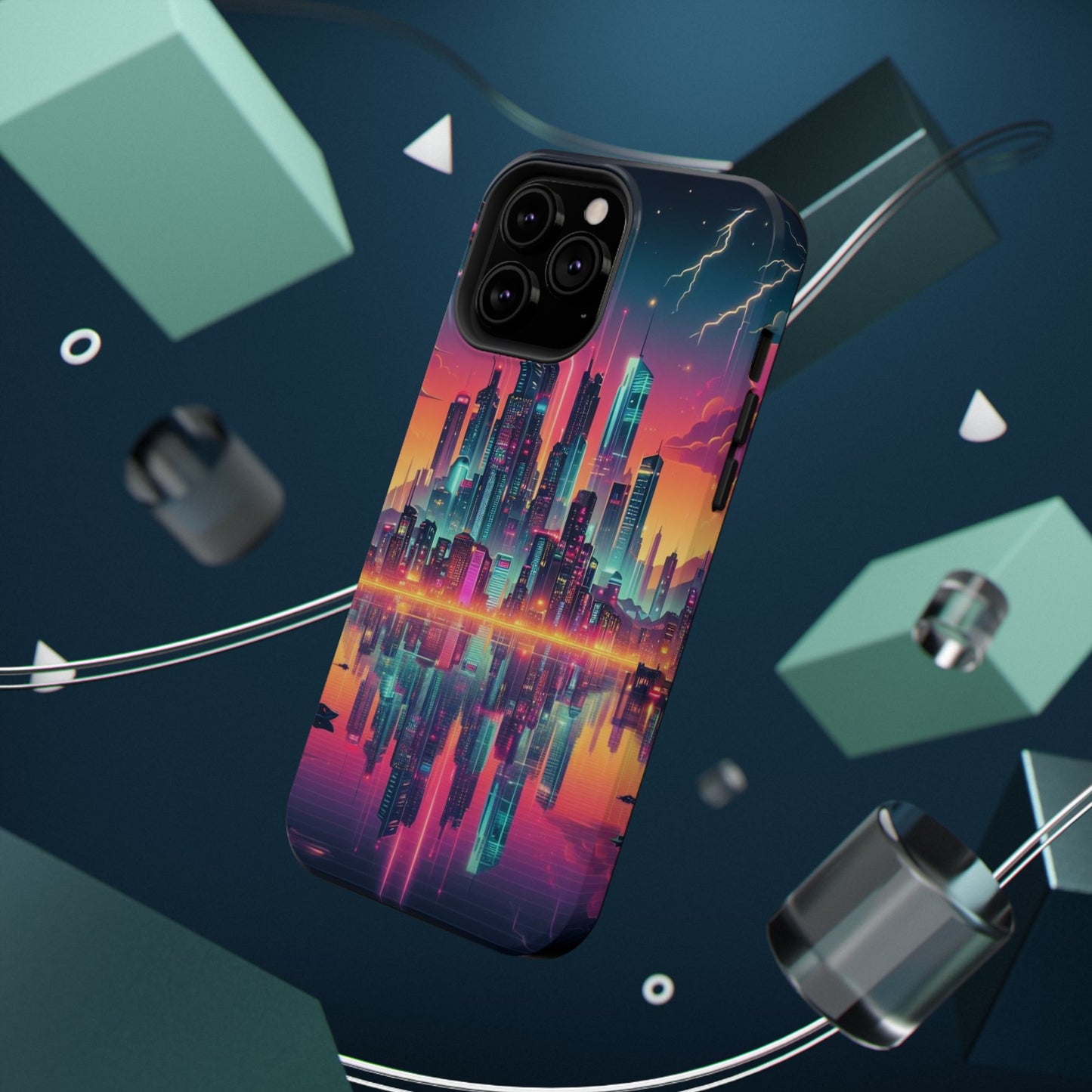 Retrowave City Impact-Resistant Phone Case