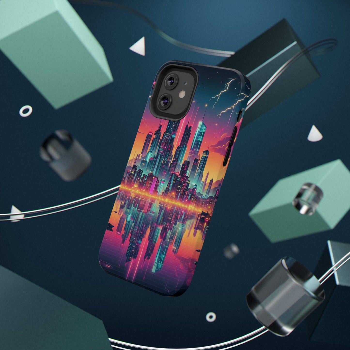 Retrowave City Impact-Resistant Phone Case