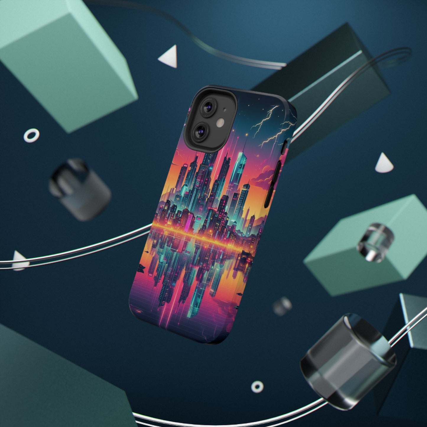 Retrowave City Impact-Resistant Phone Case