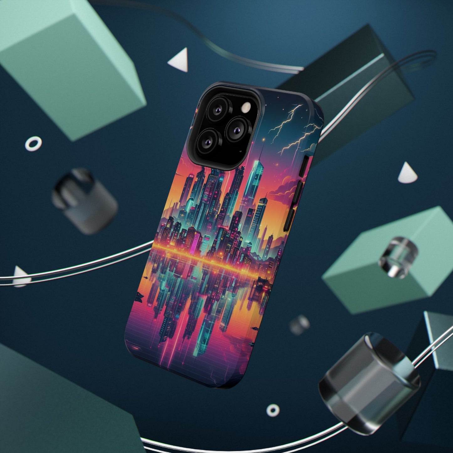 Retrowave City Impact-Resistant Phone Case