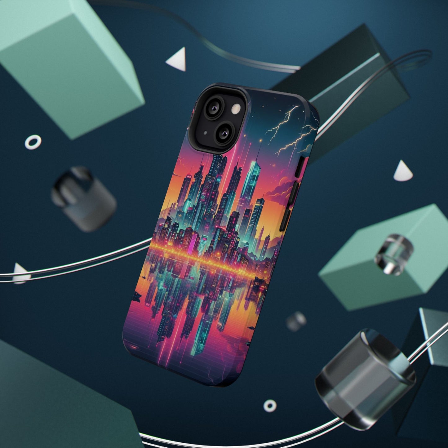 Retrowave City Impact-Resistant Phone Case