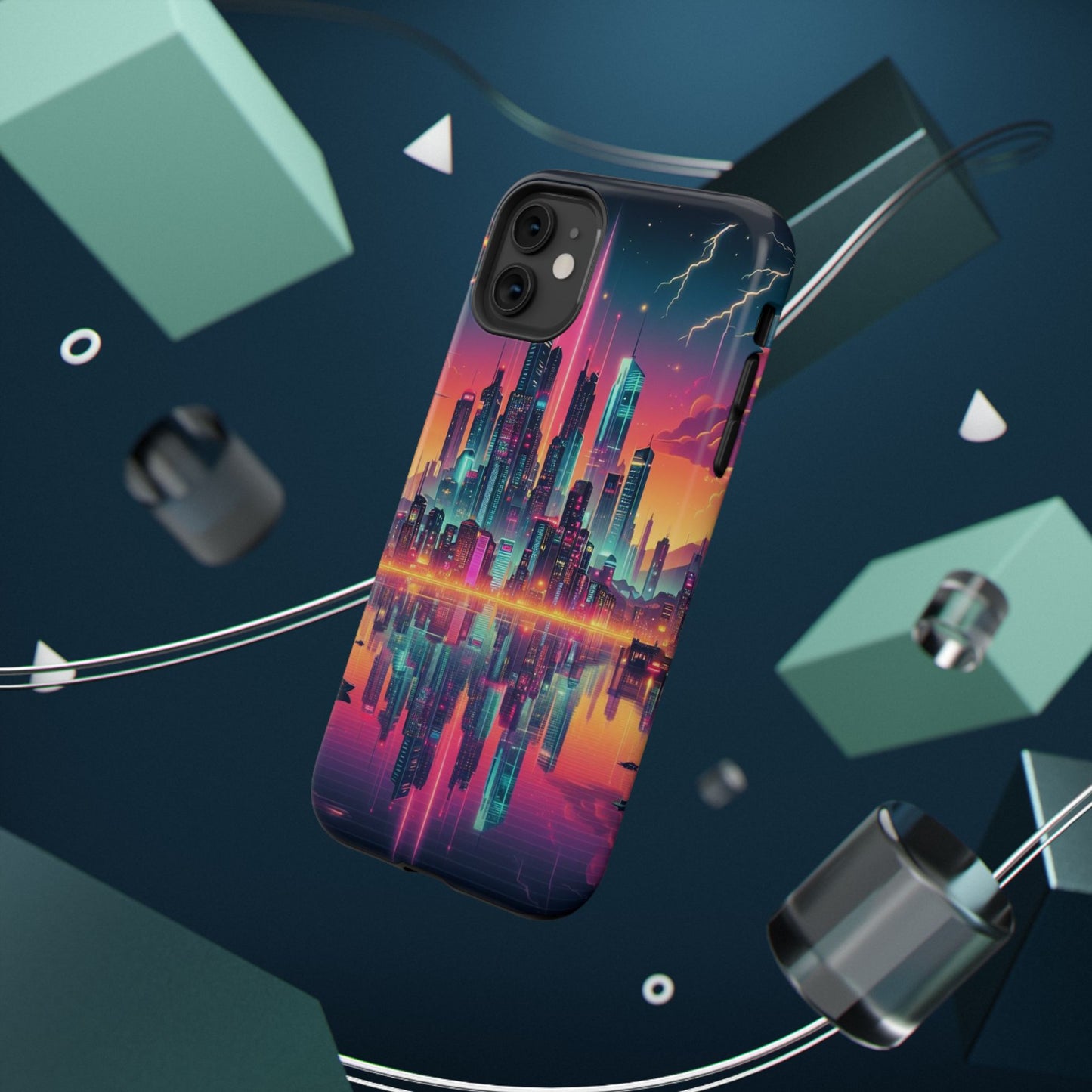 Retrowave City Impact-Resistant Phone Case