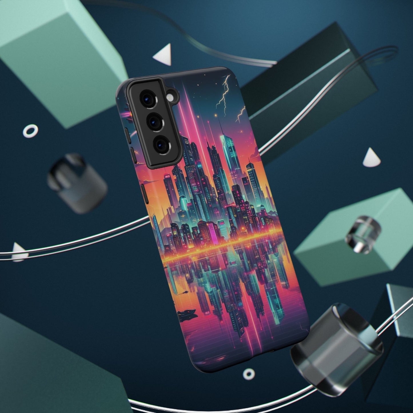 Retrowave City Impact-Resistant Phone Case