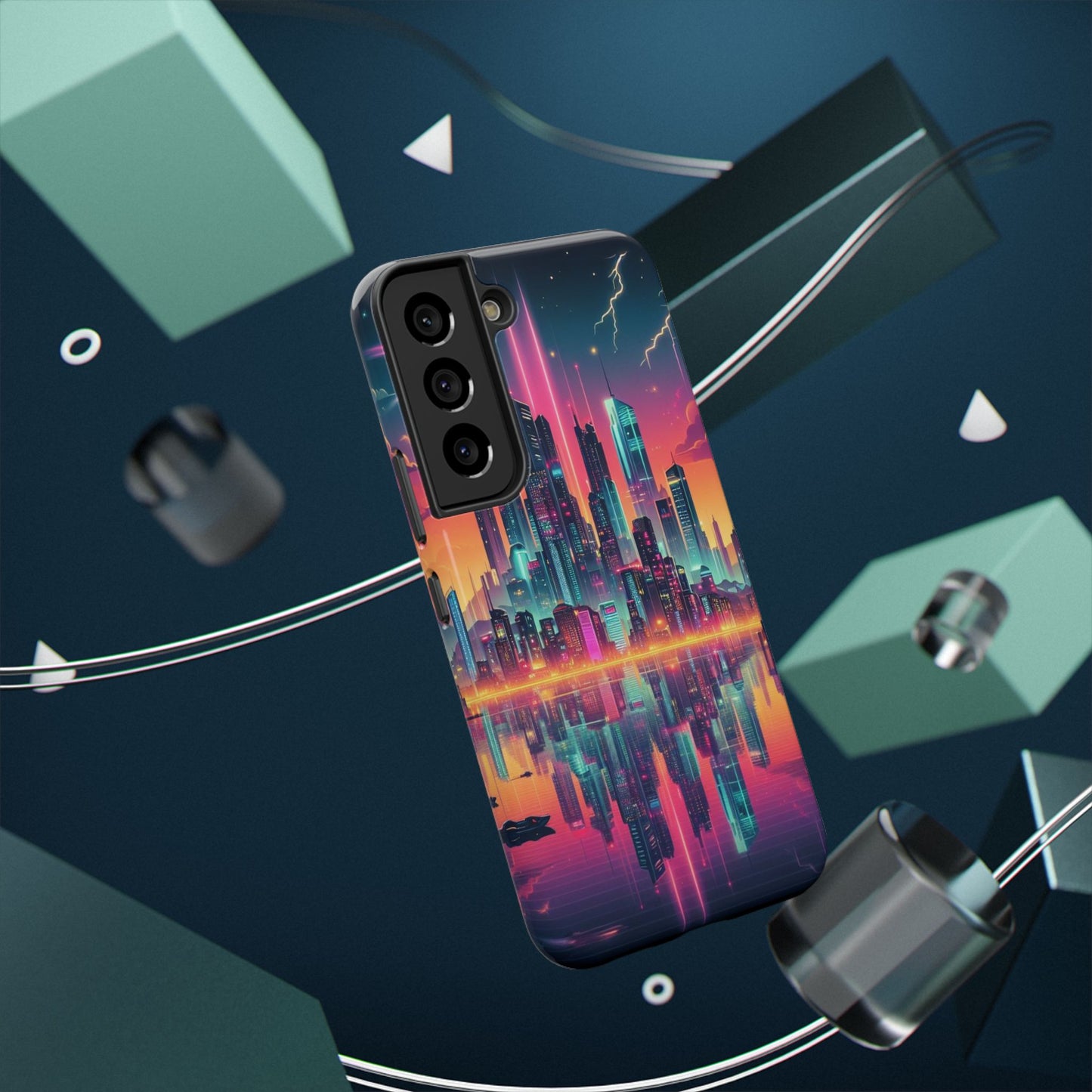 Retrowave City Impact-Resistant Phone Case